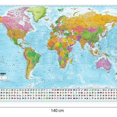 Carte du monde en anglais